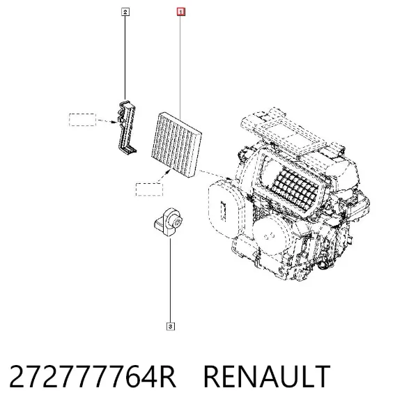 Filtro de salão 272777764R Renault (RVI)