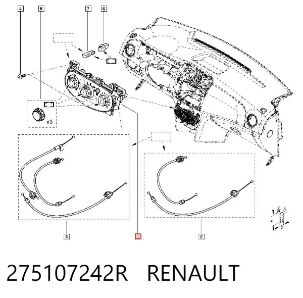 Unidade de controlo dos modos de aquecimento/condicionamento 275107242R Renault (RVI)