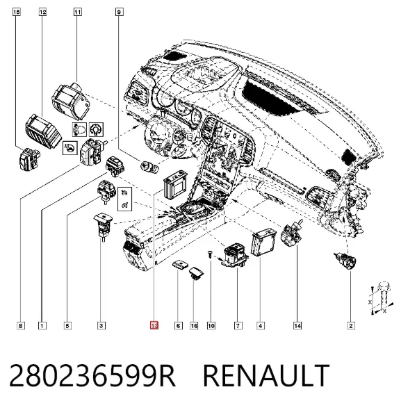 Concentrador USB 280236599R Renault (RVI)