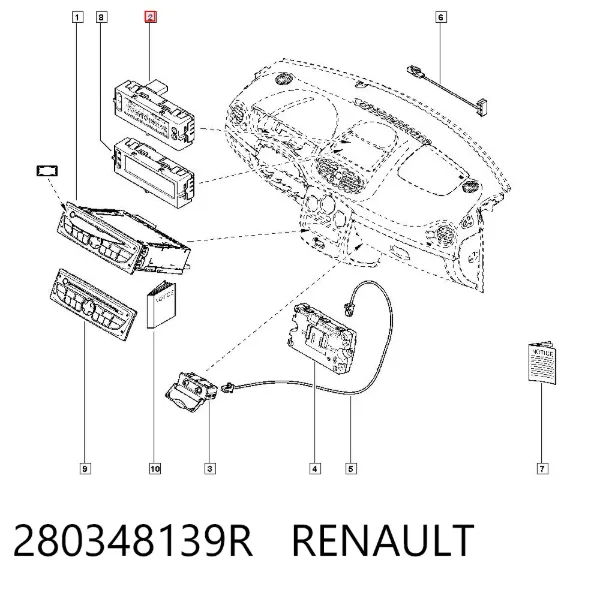Mostrador multifuncional 280348139R Renault (RVI)