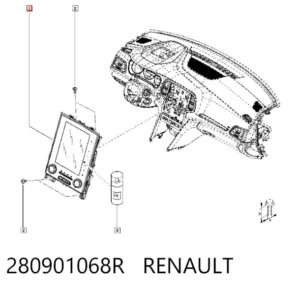 Unidade de controlo dos modos de aquecimento/condicionamento 280901068R Renault (RVI)