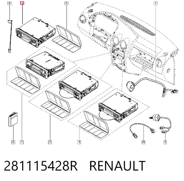 Aparelhagem de som (rádio AM/FM) Dacia Logan I