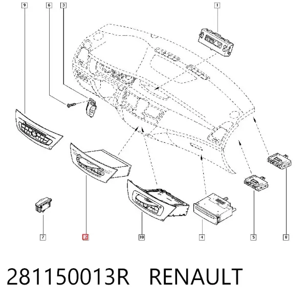 Aparelhagem de som (rádio AM/FM) 281150013R Renault (RVI)