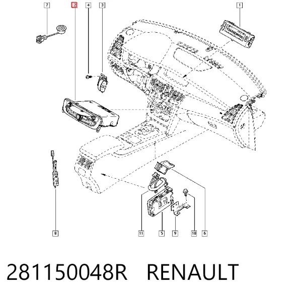 Aparelhagem de som (rádio AM/FM) 281150048R Renault (RVI)