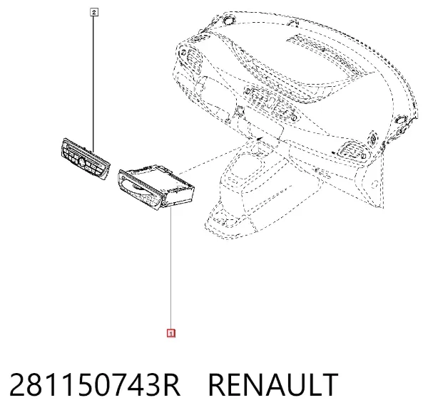 Aparelhagem de som (rádio AM/FM) 281150743R Renault (RVI)