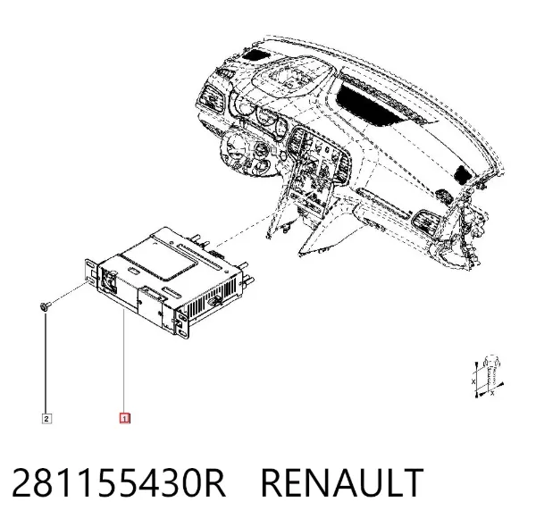 Aparelhagem de som (rádio AM/FM) 281155430R Renault (RVI)