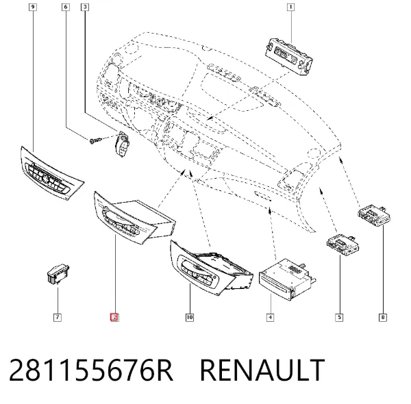 Aparelhagem de som (rádio AM/FM) 281155676R Renault (RVI)