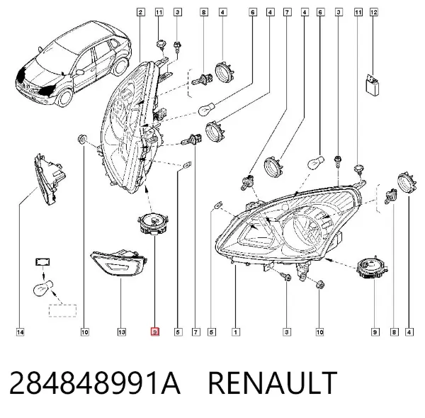 Unidade de encendido (xénon) 284848991A Renault (RVI)