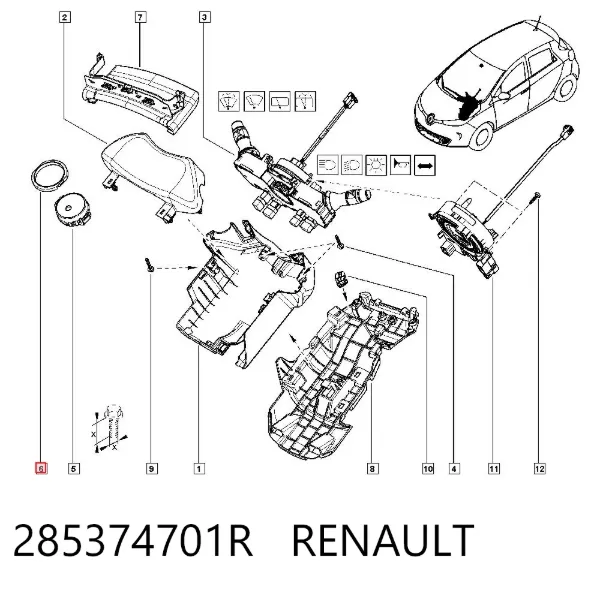 Chapa de sensor de chuva 285374701R Renault (RVI)