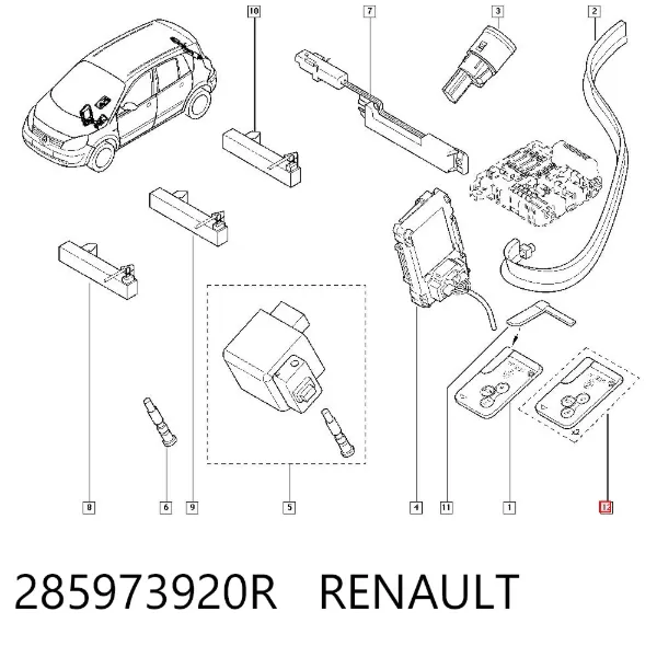 Berloque de controlo de sinalização 285973920R Renault (RVI)