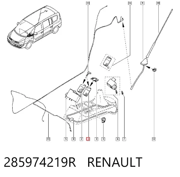 Berloque de controlo de sinalização 285974219R Renault (RVI)