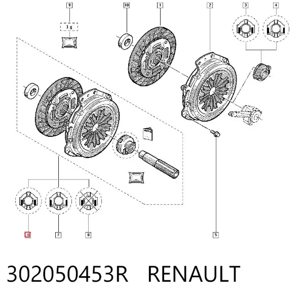 Kit de embraiagem (3 peças) 302050453R Renault (RVI)