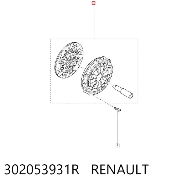 Kit de embraiagem (3 peças) 302053931R Renault (RVI)