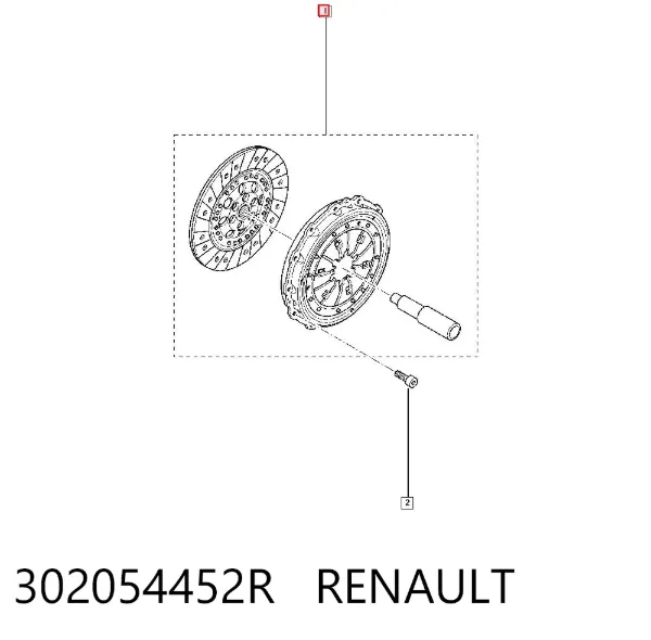 Kit de embraiagem (3 peças) 302054452R Renault (RVI)