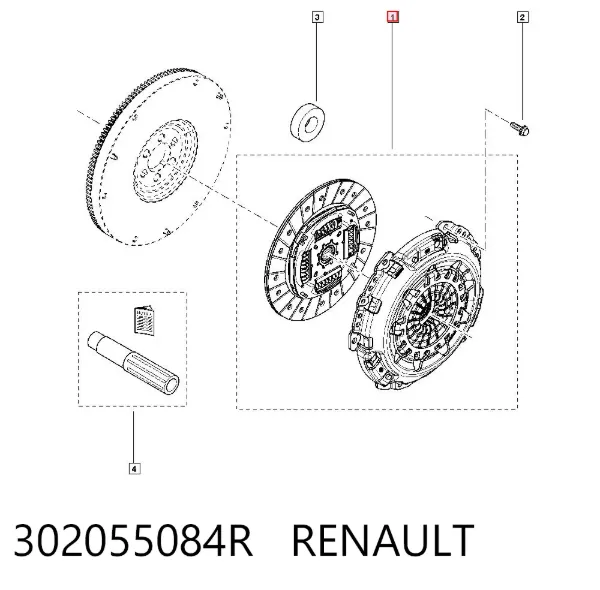 Kit de embraiagem (3 peças) 302055084R Renault (RVI)