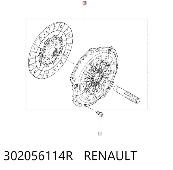 Kit de embraiagem (3 peças) 302056114R Renault (RVI)