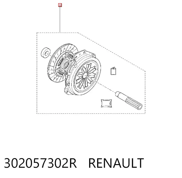 Disco de embraiagem 302057302R Renault (RVI)