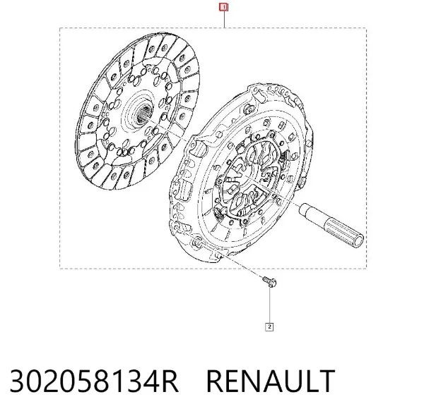 Kit de embraiagem (3 peças) 302058134R Renault (RVI)
