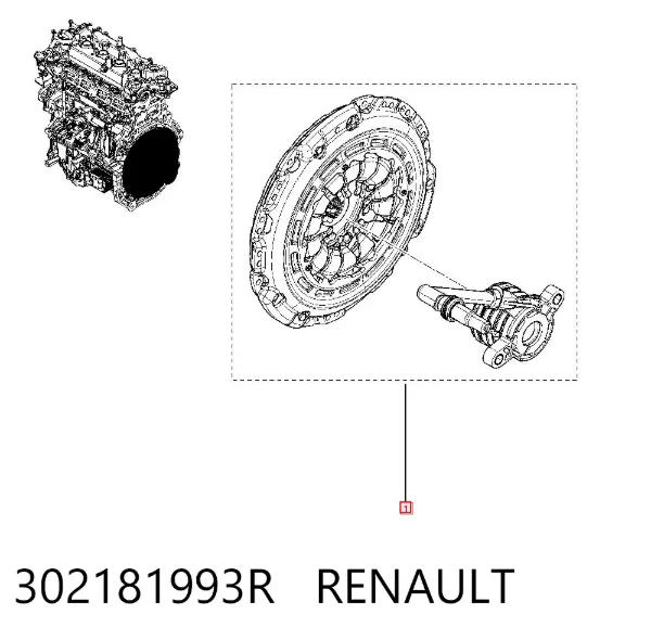Kit de embraiagem (3 peças) 302181993R Renault (RVI)