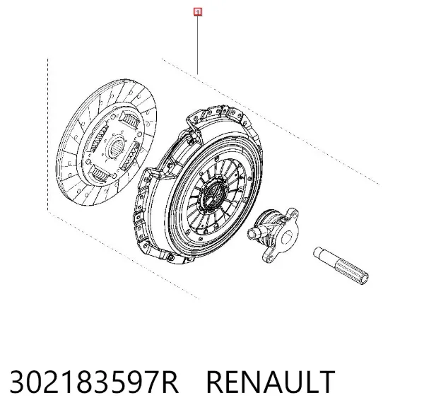 Kit de embraiagem (3 peças) 302183597R Renault (RVI)