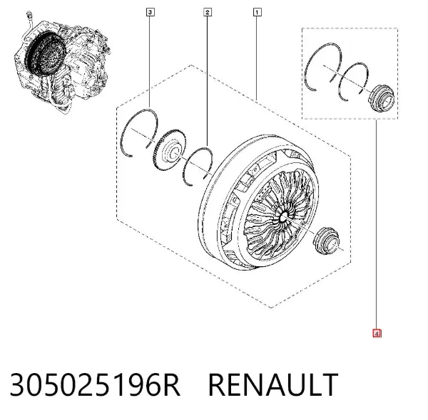 Rolamento de liberação de embraiagem Renault DUSTER II