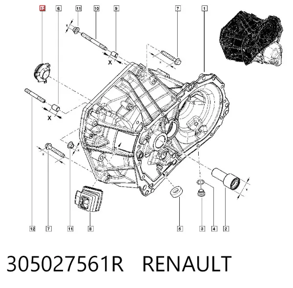 Rolamento de liberação de embraiagem 305027561R Renault (RVI)