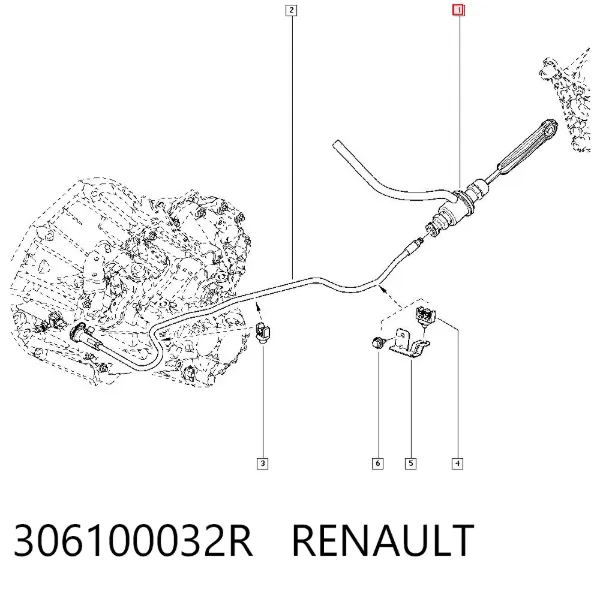 Cilindro mestre de embraiagem 306100032R Renault (RVI)