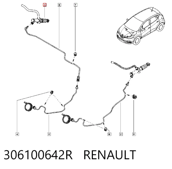 Cilindro mestre de embraiagem 306100642R Renault (RVI)
