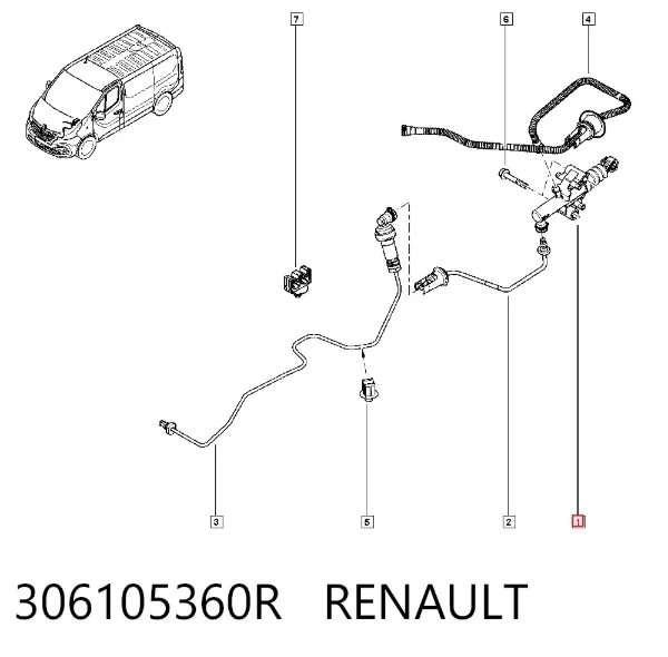 Cilindro mestre de embraiagem 306105360R Renault (RVI)