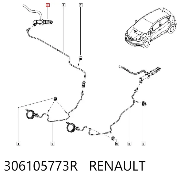Cilindro mestre de embraiagem 306105773R Renault (RVI)