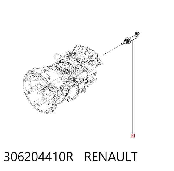 Cilindro de trabalho de embraiagem 306204410R Renault (RVI)