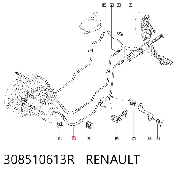 Mangueira de embraiagem Dacia Duster HS