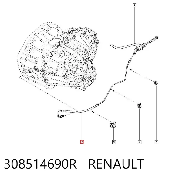 Mangueira de embraiagem 308514690R Renault (RVI)