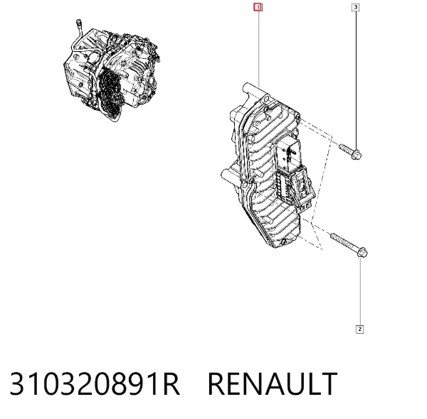 Módulo de direção (Centralina eletrônica) da Caixa Automática de Mudança eletrônica 310320891R Renault (RVI)