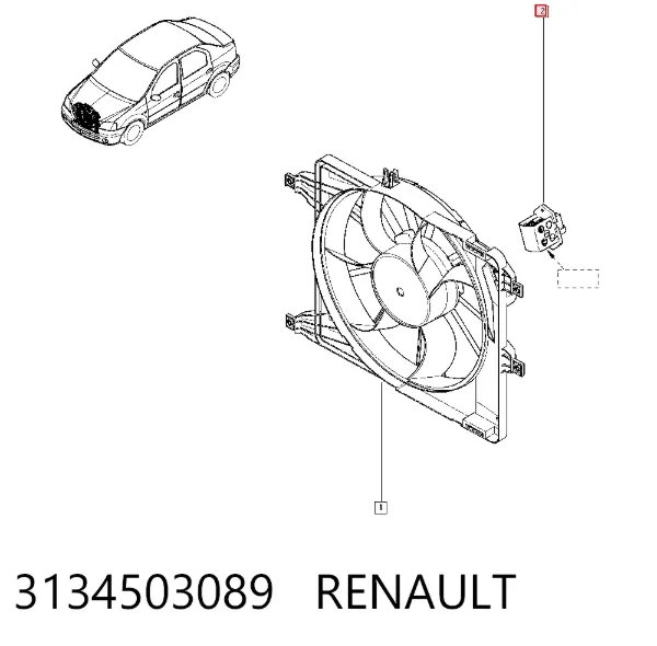 Relê de ventilador 3134503089 Renault (RVI)