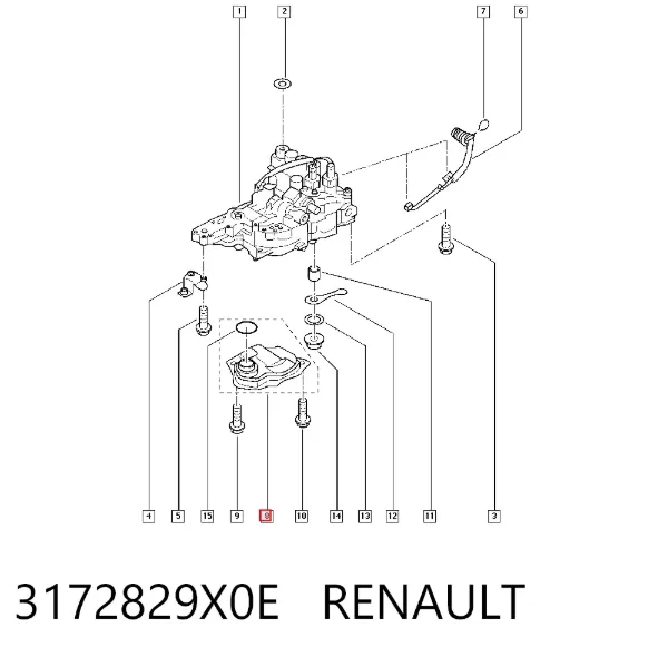 Filtro da Caixa Automática de Mudança 3172829X0E Renault (RVI)