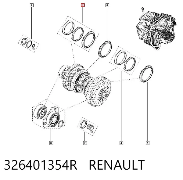 Anel de sincronizador 326401354R Renault (RVI)