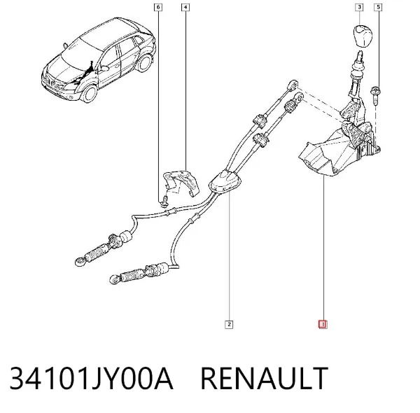 Mecanismo de mudança (ligação) 34101JY00A Renault (RVI)