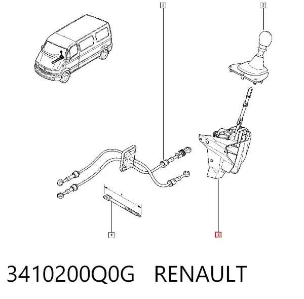 Mecanismo de mudança (ligação) 3410201B09 Nissan/Infiniti
