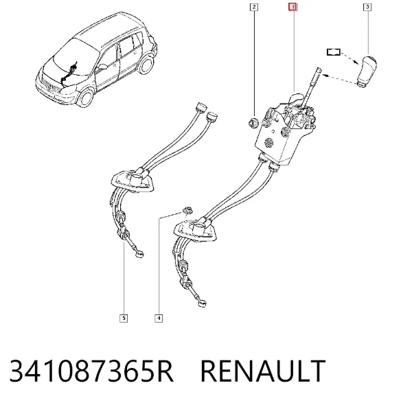 Mecanismo de mudança (ligação) 341087365R Renault (RVI)
