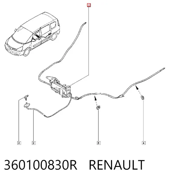 Unidade de controlo (módulo) do freio de estacionamento eletromecânico 360100830R Renault (RVI)