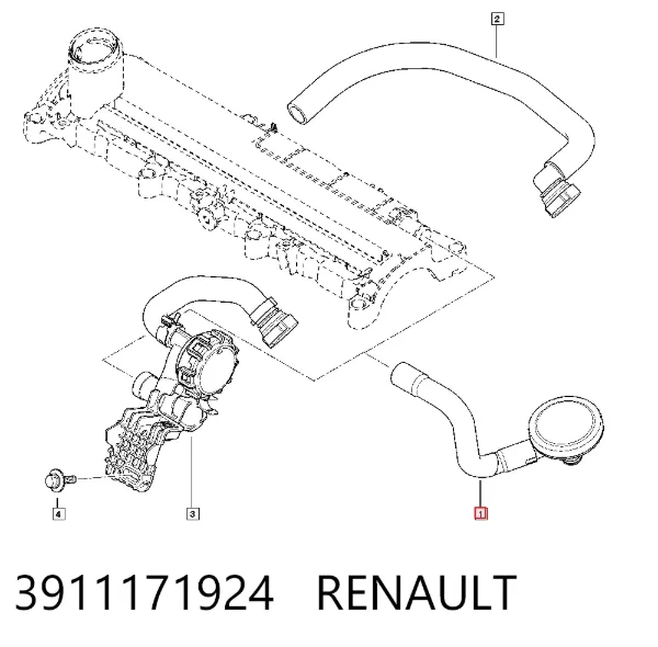 Separador de óleo (separador) do sistema de ventilação de cárter 3911171924 Renault (RVI)
