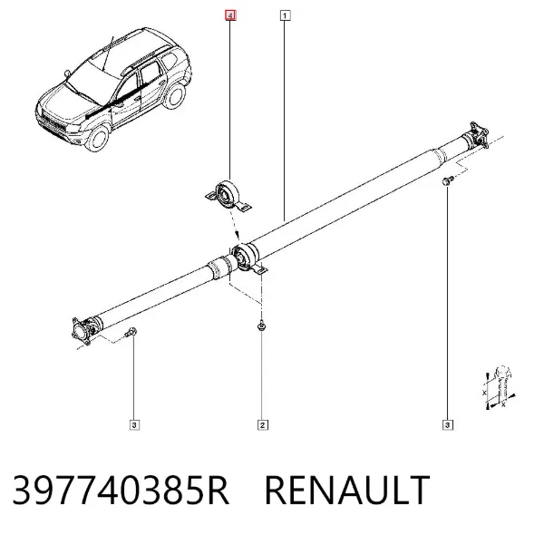 Rolamento suspenso da junta universal 397740385R Renault (RVI)