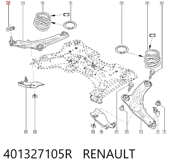 Proteção de apoio esférico 401327105R Renault (RVI)