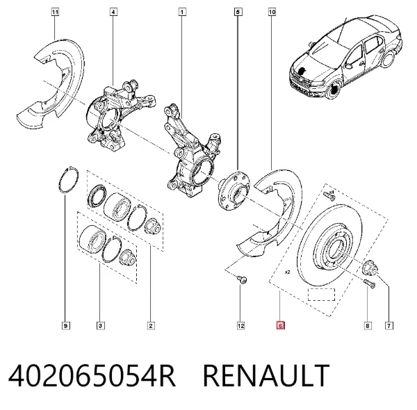 Disco do freio dianteiro 402065054R Renault (RVI)