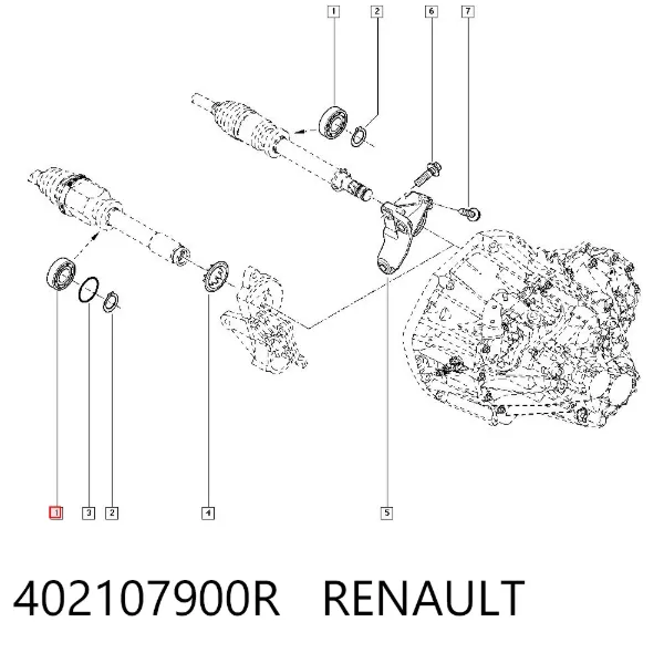 Rolamento suspenso do semieixo dianteiro 402107900R Renault (RVI)