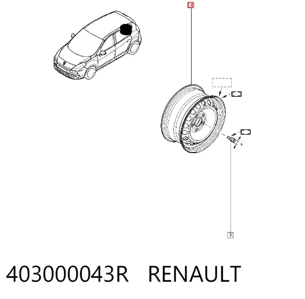Roda de emergência 403000043R Renault (RVI)