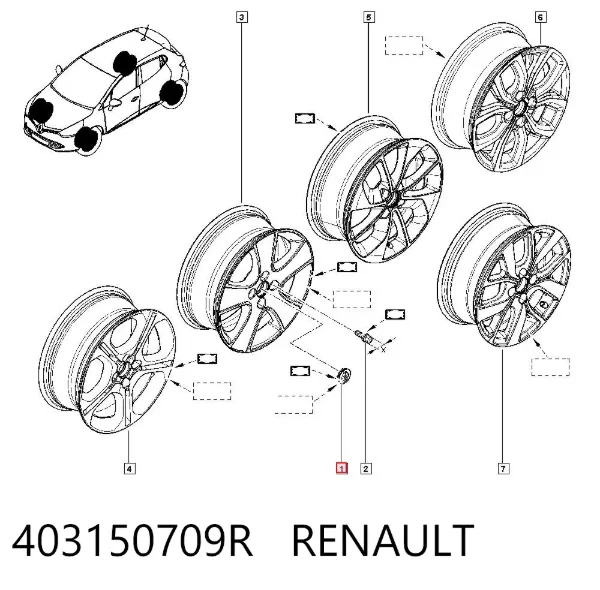 Coberta de disco de roda 403150709R Renault (RVI)