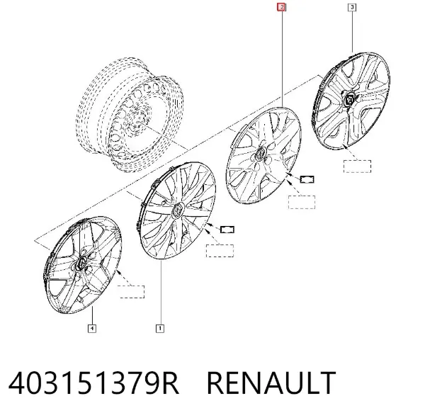Coberta de disco de roda 403151379R Renault (RVI)