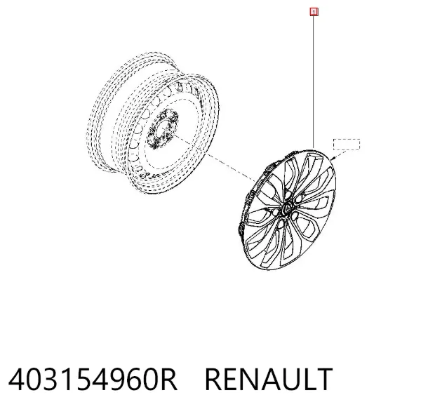 Coberta de disco de roda 403154960R Renault (RVI)